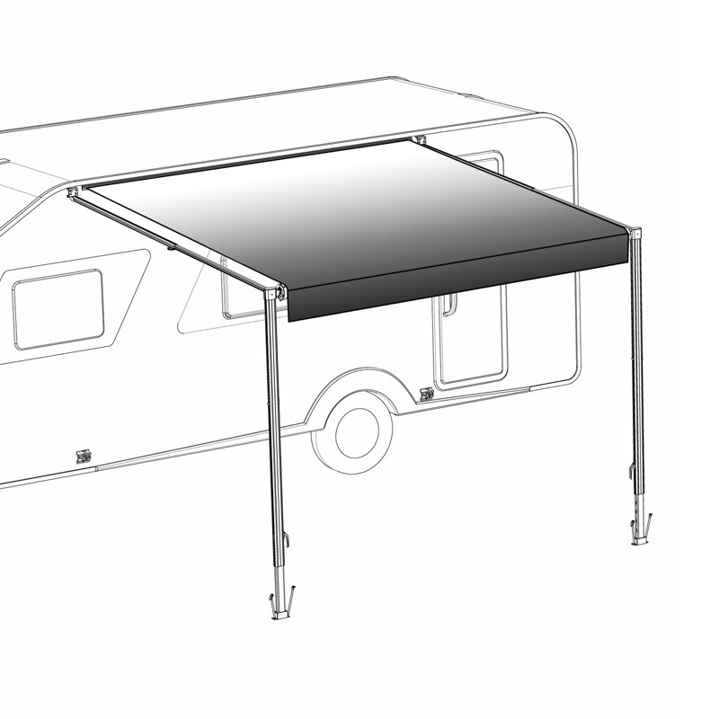 ALEKO Black Fade Vinyl 10' x 8' RV Awning Fabric Replacement