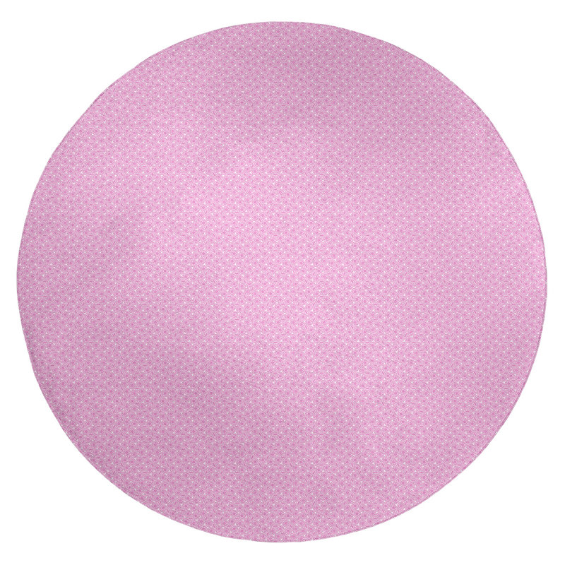 Chenille Geometric Indoor Rug, Round 5'