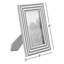 Cadre photo décoratif 4 po x 6 po - Design contemporain en polyrésine noir et blanc