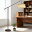 Lampe sur pied à 2 arcs avec bras réglable - Lampe sur pied moderne pour le salon, le bureau et la chambre à coucher avec base robuste et ampoules à DEL écoénergétiques