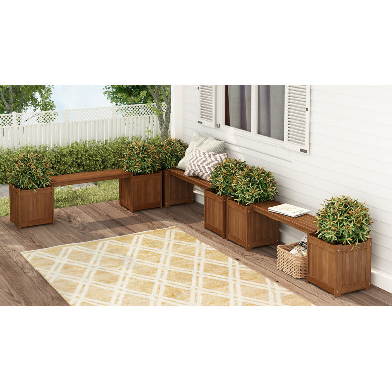 Fallah Raised Garden Bed, Brown
