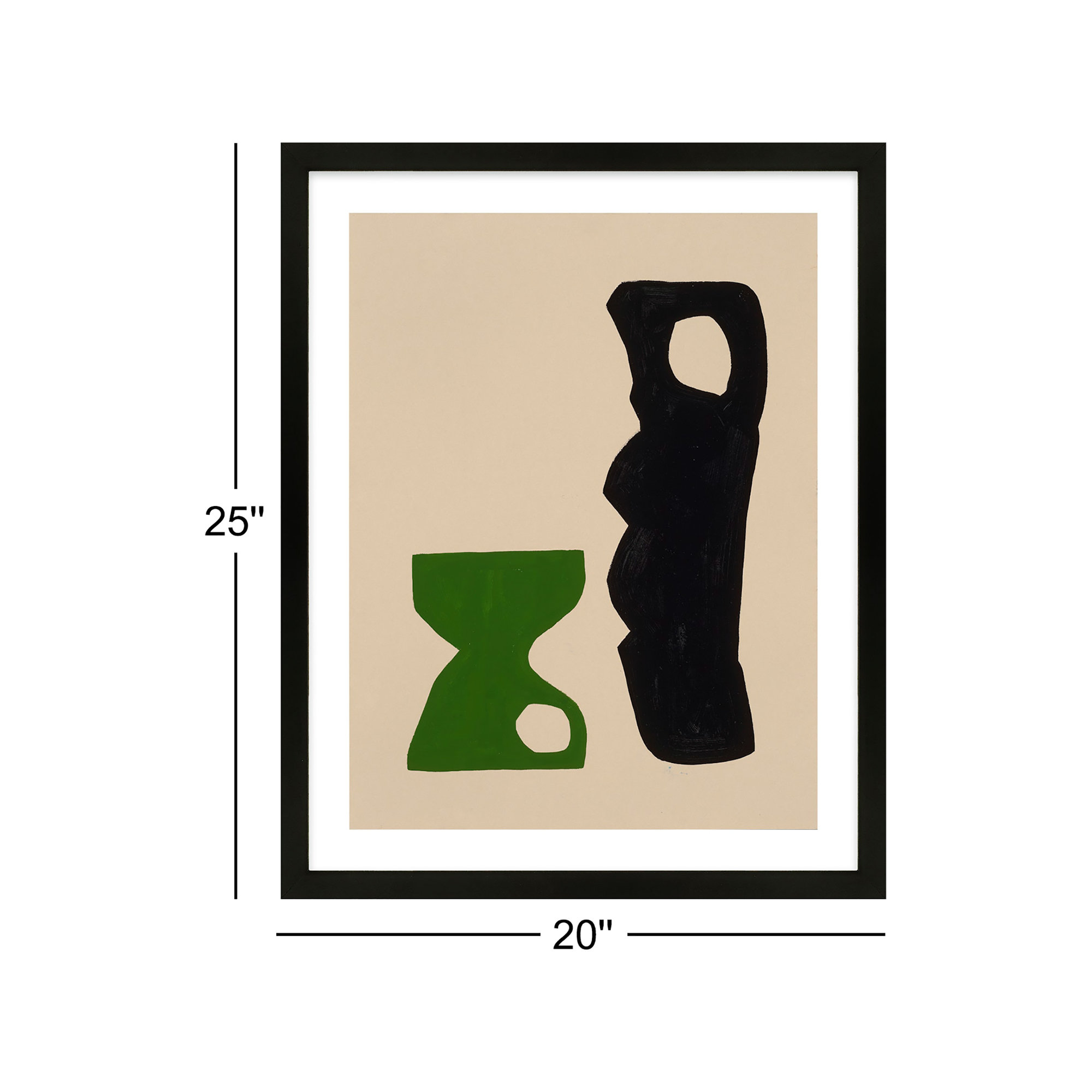 The Conversation by Michael Kempen, 20" W x 25" H, Black Framed