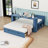 Daybed with Desk, Drawers and Side Table-2067226563-2067226562