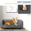 Coussin pour chien surélevé, gris pour chiens de taille moyenne avec coussin amovible et sous-main surélevée, petit coussin amovible