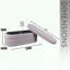 Banc repose-pieds avec rangement en velours
