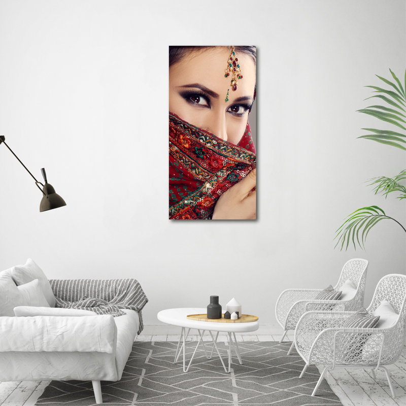 Indian Woman - Wrapped Canvas Print, 120cm H x 60cm W