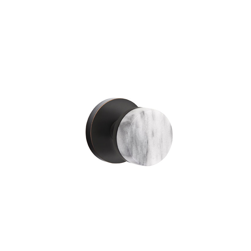 Select Round Knob with Round Rosette, Oil Rubbed Bronze