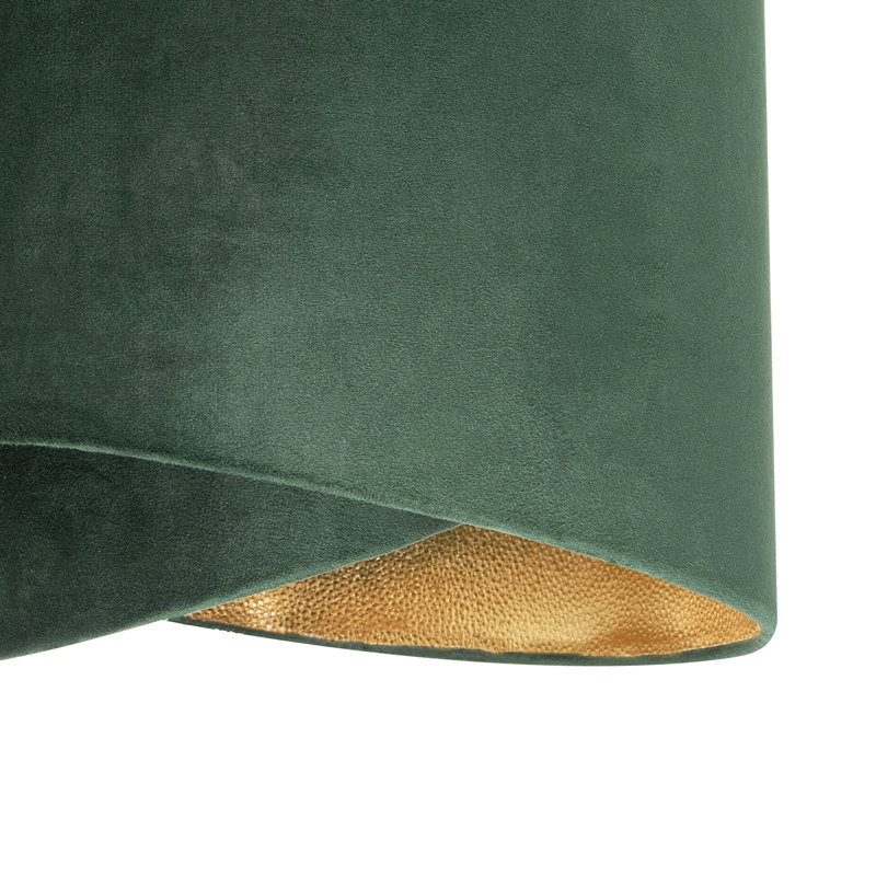 23cm H Fabric Drum Lamp Shade ( No Direct Attachment Method ) in Green