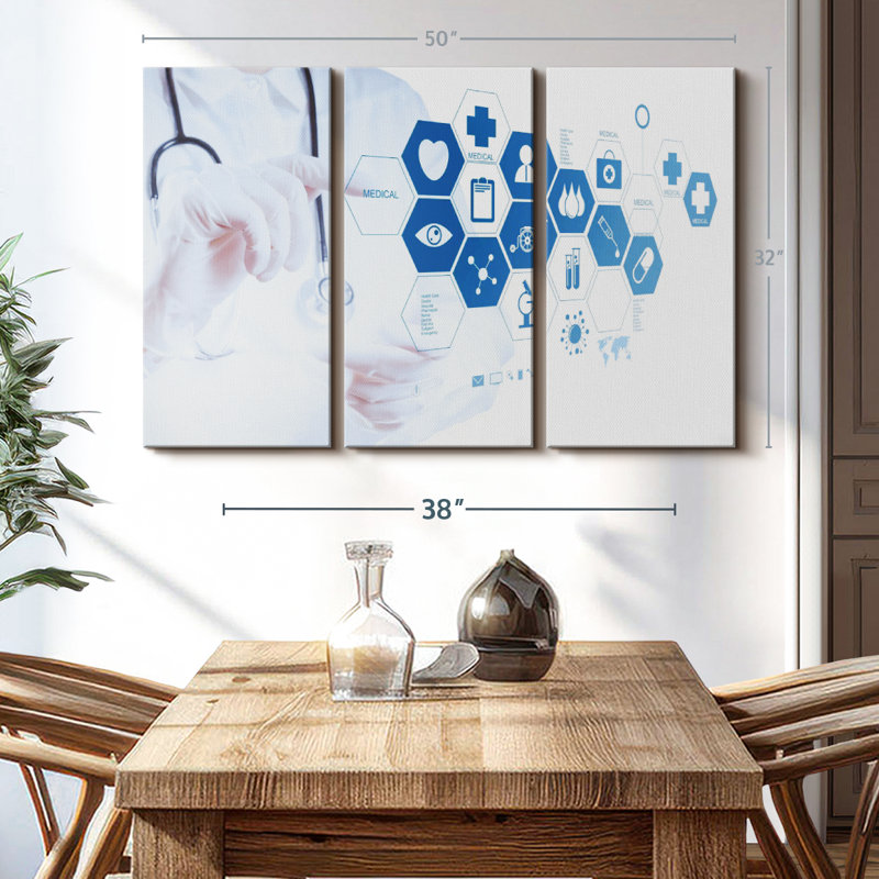 "Technologie médicale avancée" - 3 pièces, H 50 po x l 32 po