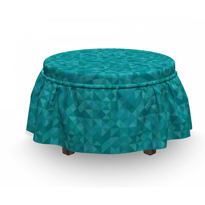Ensemble de housse pour repose-pieds à coussins carrés modernes 2 pièces triangles