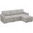 Hymes 101.5'' Wide L-Shaped 3-Seat Sofa Apartment Storage Couch With Detachable Cushion, Modular Sectional Sofa With Ottoman-604229840