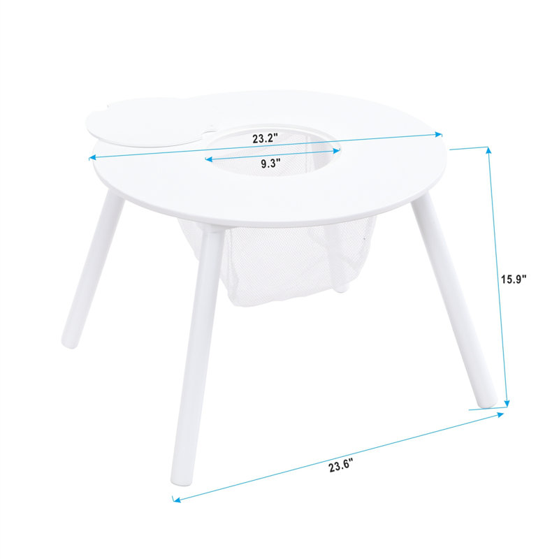 Table à panneaux pour enfants avec 4 chaises