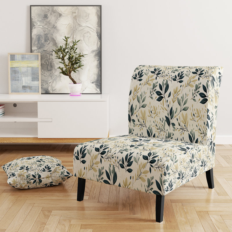 Fauteuil de chambre rembourré scandinave Modern Greenery