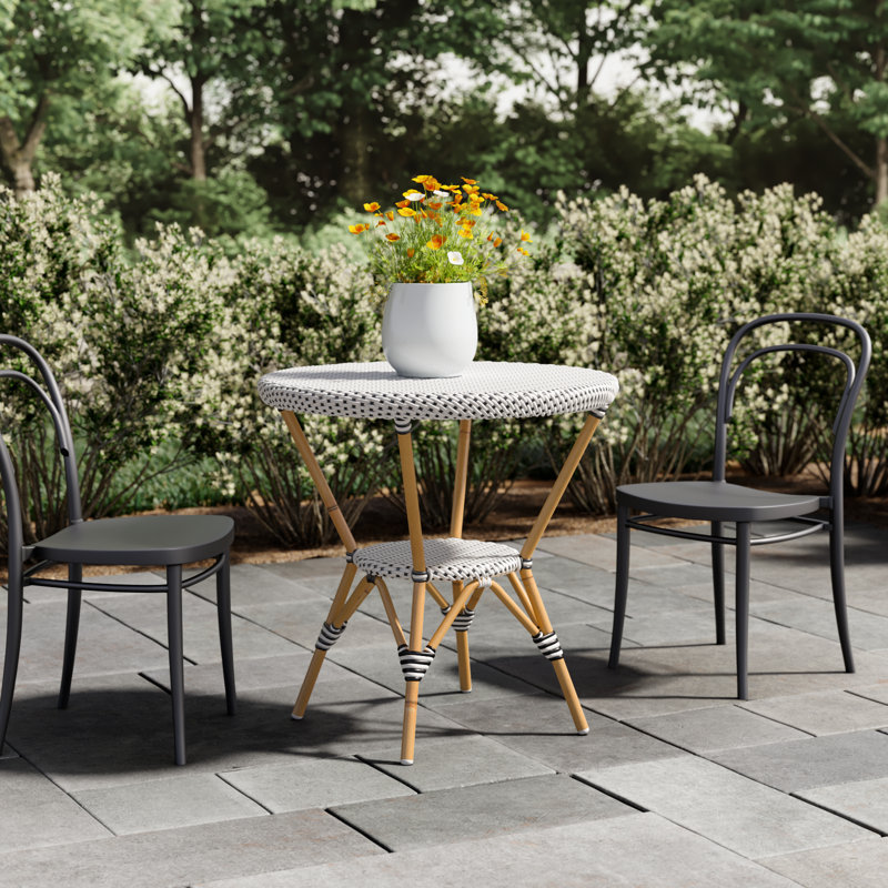 Ellie Bistro Table, Black/White