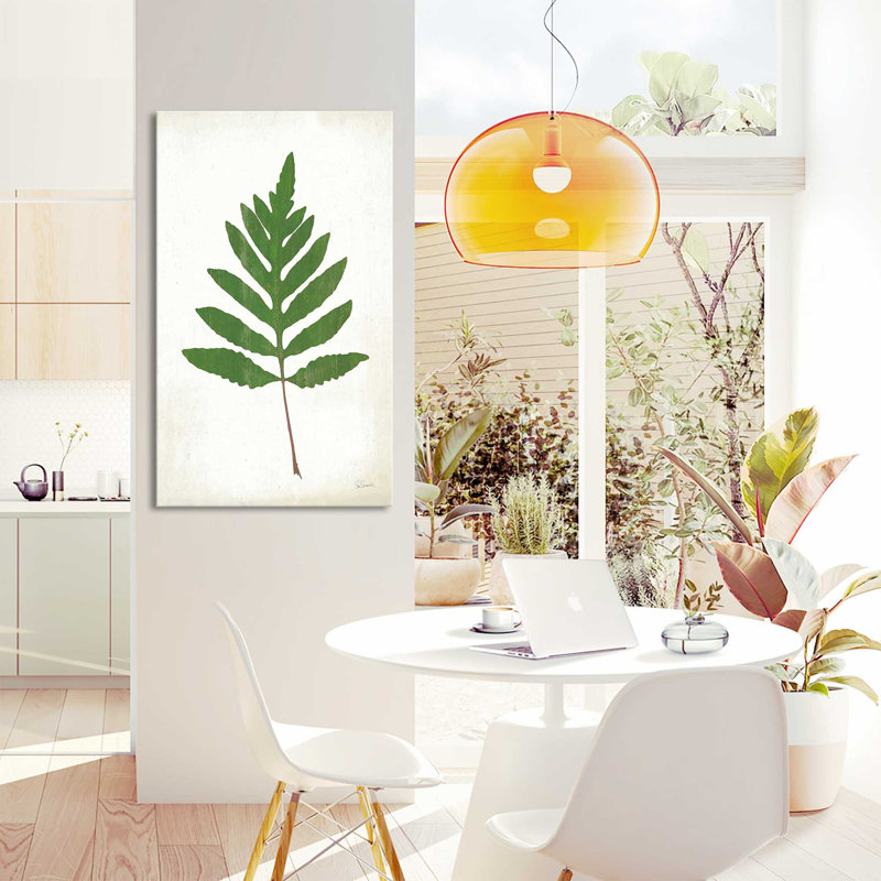 «Chalkboard Fern Green I» par Sue Schlabach - impression, Toile tendue, H 48 po x l 28 po x P 1,5 po