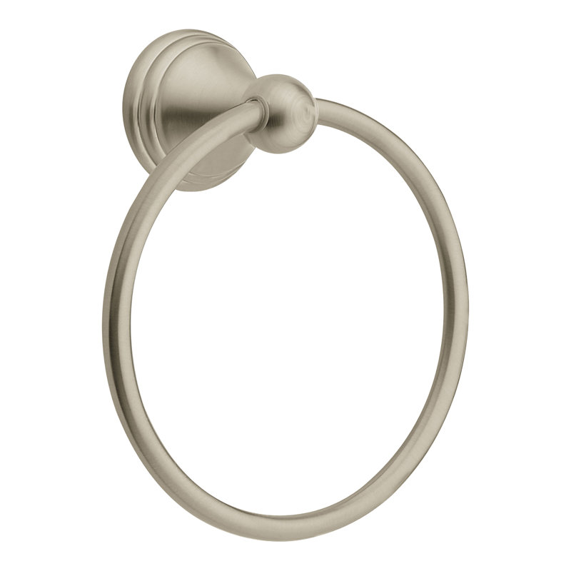 Preston Wall Mounted Towel Ring, Brushed Nickel