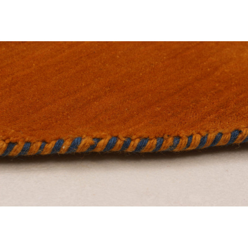 Tapis orange Kashkuli Gabbeh 10 pi 0 po x 10 pi 0 po