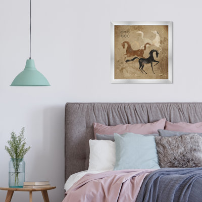 Oliver Gal " Primitive Cave Horse Drawing " by Oliver Gal