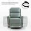Fauteuil inclinable manuel pivotant en cuir véritable Chikako-78550776