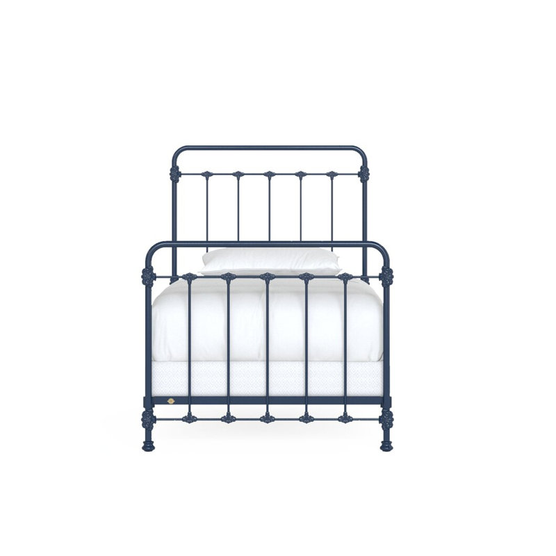 160 Picket Fence Bed | Complete Standard, Twin, Navy Blue