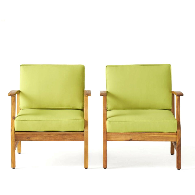 Ensemble de 2 chaises club Perla, vert, Vert