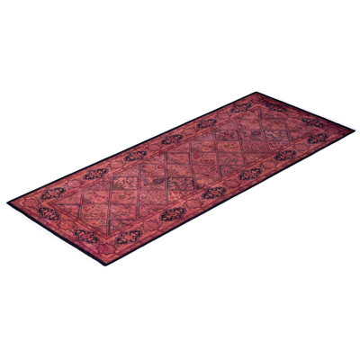 Tapis de couloir moderne et contemporain en laine noué à la main 2 pi 8 po x 6 pi 8 po Colella