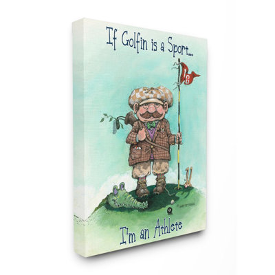 « i is a athlète amusant golf drawing sports design » par gary patterson, impression