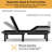 Electric Bed, Ergonomic Adjustable Bed Frame With Wireless Remote, Back leg lift+child lock, Head And Foot Incline, Zero Gravity Bed, Anti-Snore, Easy Assembly