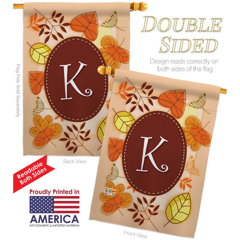 Ensemble de drapeaux en polyester 40 x 28 po Autumn, K