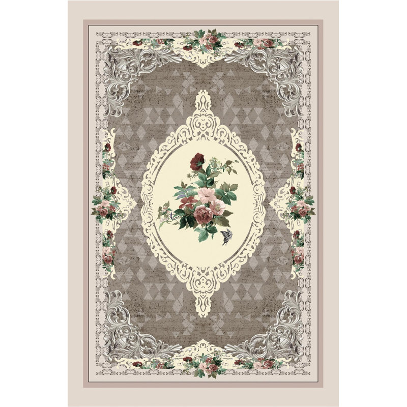 Premium Woven Area Rug, 5.9 x 9.2 Feet | 100% Polyester, 650 g/m² | Antibacterial, Non-Slip PVC Dot Underside, 0.3 in Pile Height | Machine Washable, 3D Digital Printing | Perfect for Living Room & Bedroom Decor
