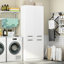 Armoire de salle de bain blanche avec rangement solide