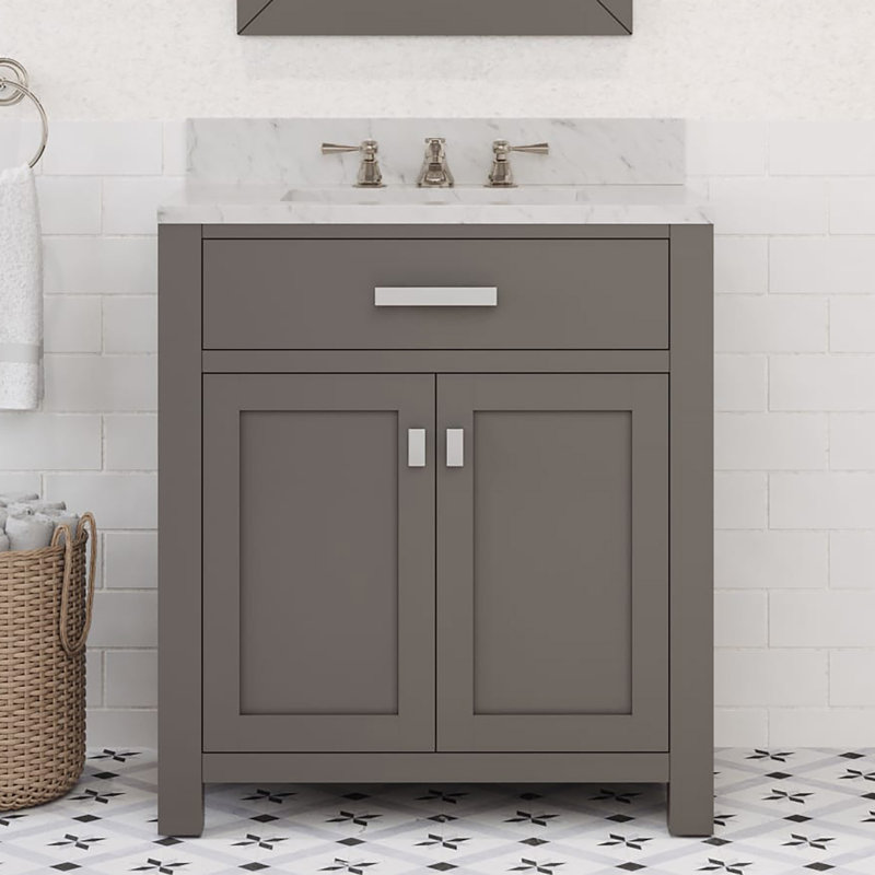Ensemble de meuble-lavabo simple 30 po Minnetrista, Gris
