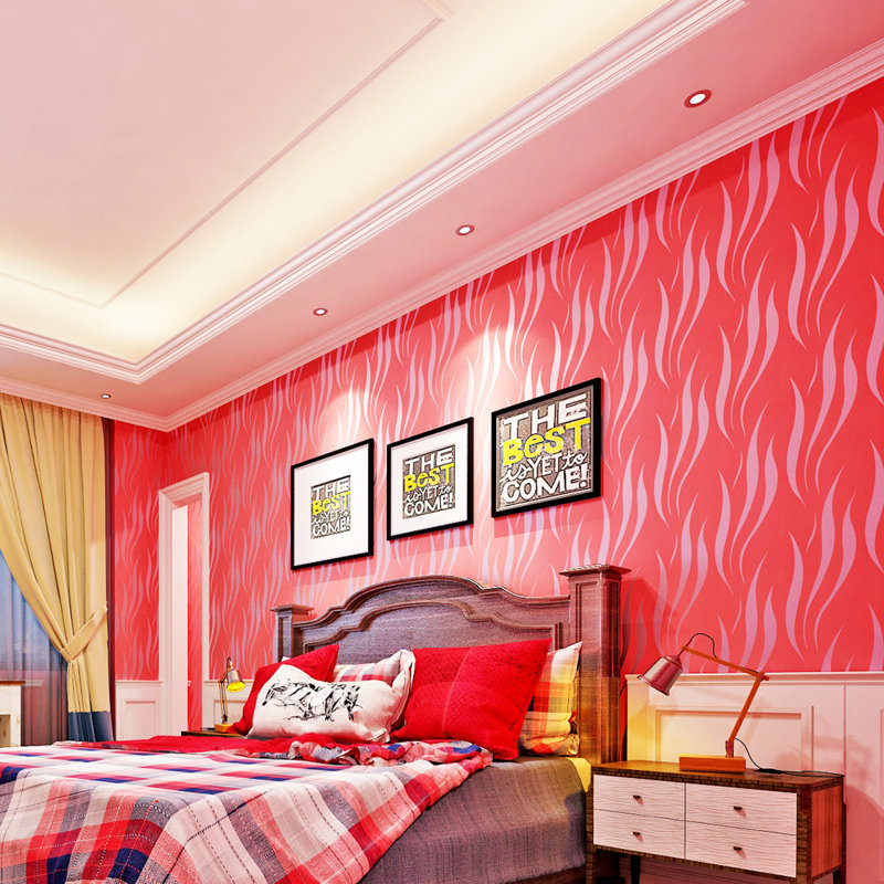 10m x 53cm Textured Matte Paste the Wall Wallpaper Roll, Pink