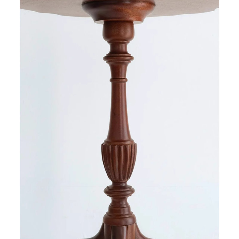 20.08" Brown Free Form Solid Wood End Tables