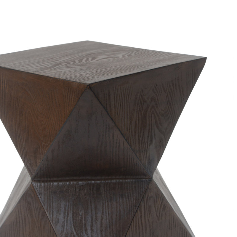 Table d'appoint d'extérieur moderne en forme de sablier naturel de 36 cm (14,25 po), en béton, résistante aux intempéries, durable et résistante, idéale pour une terrasse, un jardin ou un balcon.