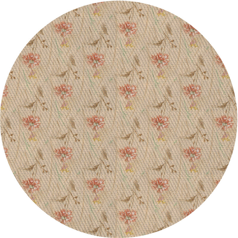 Tapis beige Monika, Rond 7 pi