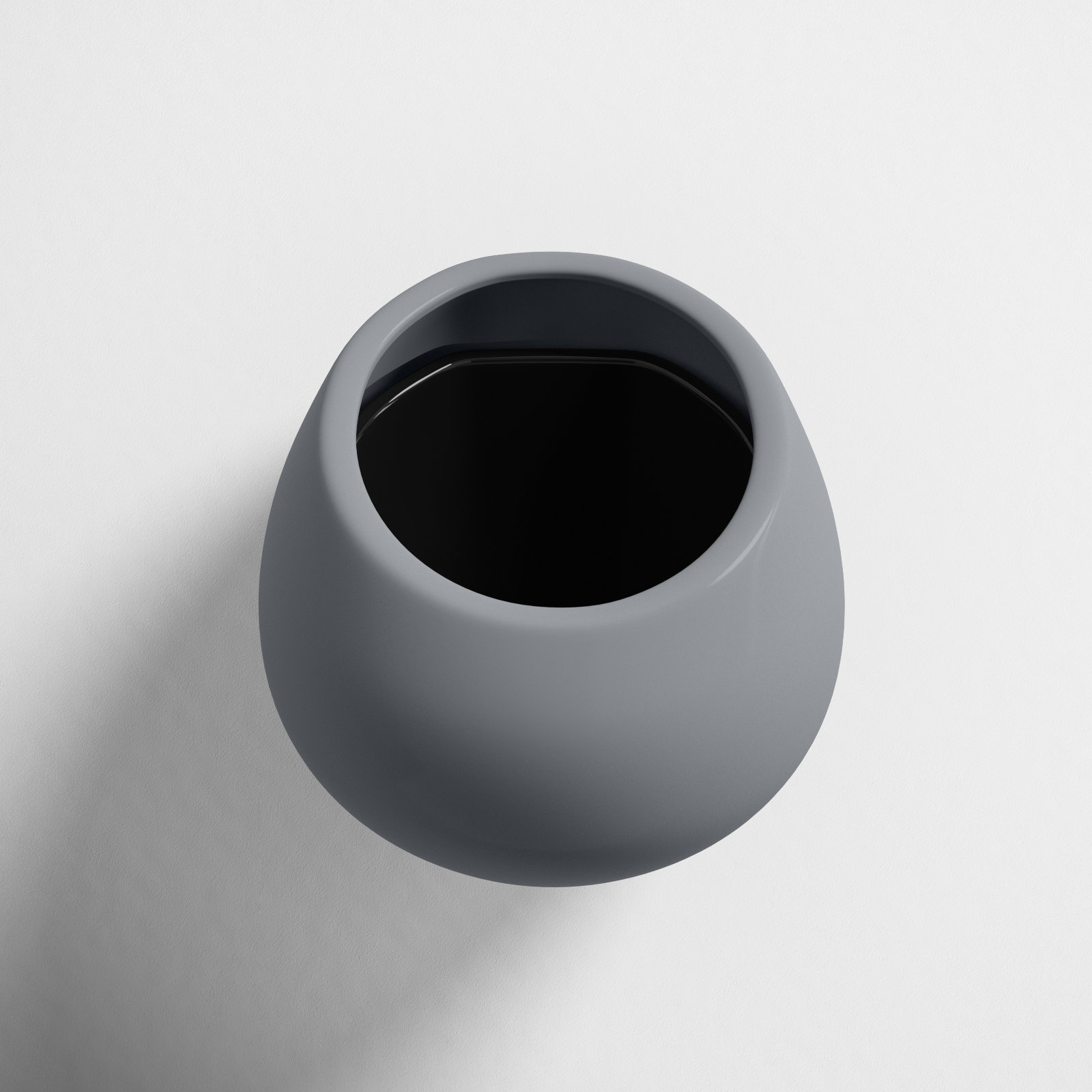 Hilaria Ceramic Wall Planter, 3.5'' H x 4'' W x 5" D, Matte Dark Gray