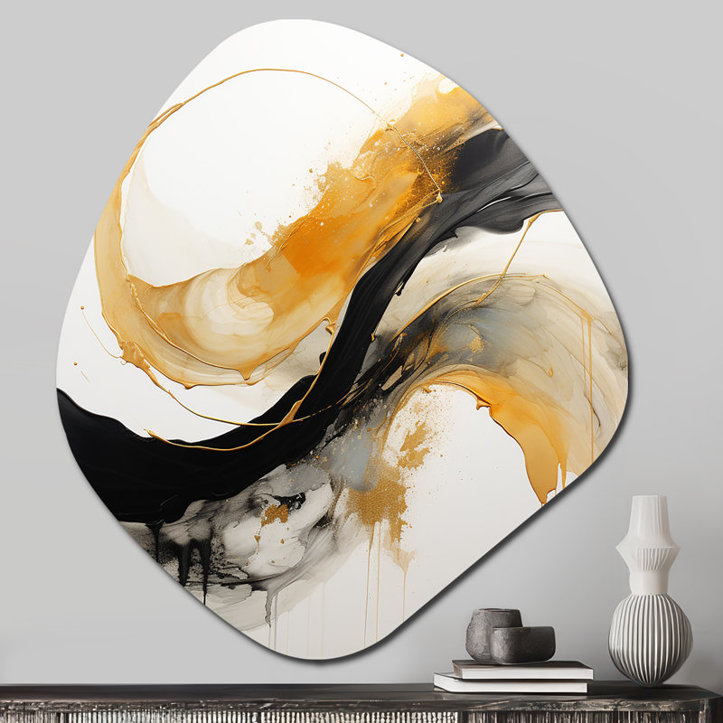 Cvetka - Art mural asymétrique en forme de nébuleuse abstraite, H 28 po x l 25 po
