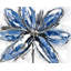 Napperon à motif floral bleu botanique en polyester - Décoration intérieure