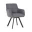 Sansome Swivel Fabric Dining Chair with Steel Legs-705799525