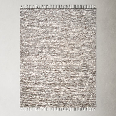 Talon Hand-Knotted Geometric Gray Rug