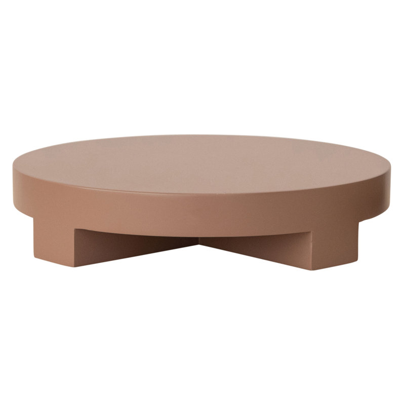 Piédestal rond en bois laqué