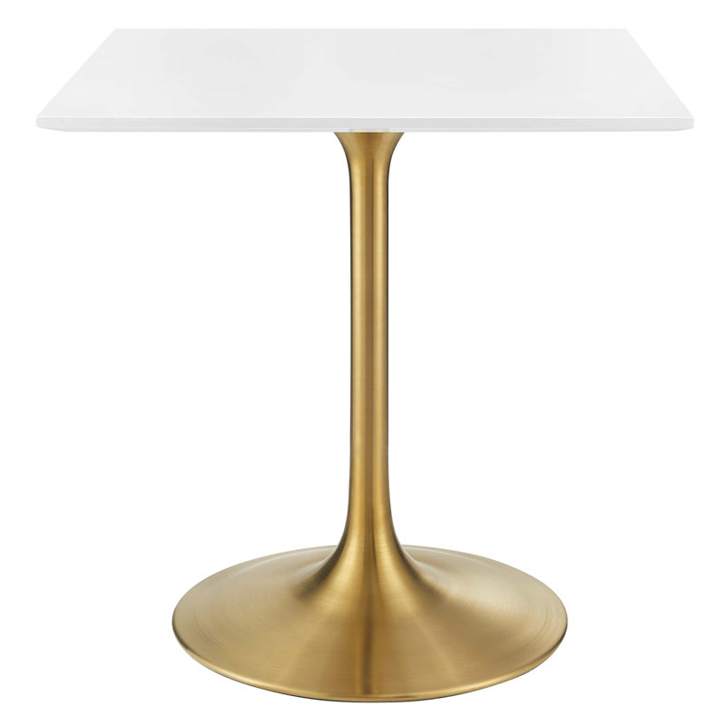 Table de salle à manger carréeLippa, Doré, H 29,5 po x l 28 po x L 28 po