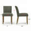 Chaise de salle à manger rembourrée en lin 18,5 po (ensemble de 8)-1822816976