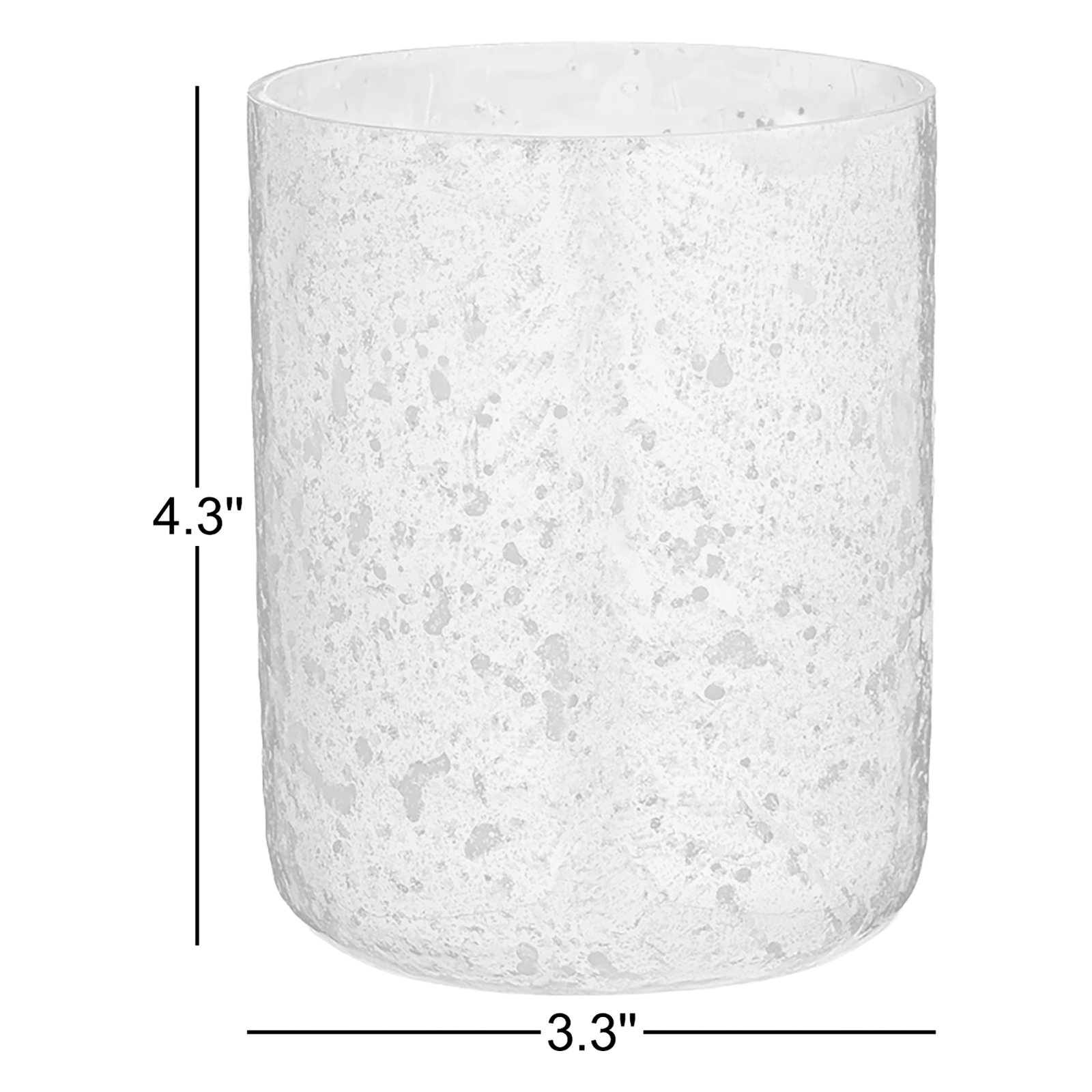 Cassia Clove Scented Jar Candle, Small Luxe Sanded Mercury Glass