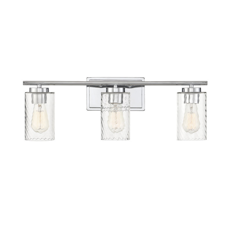 Yvonne 3-Light Dimmable Vanity Light in Chrome, Chrome