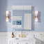 Armoire à pharmacie à miroir pour salle de bain l 28 po x H 36 po, encastrée ou à fixation en surface avec tablettes en verre réglables-1253656768