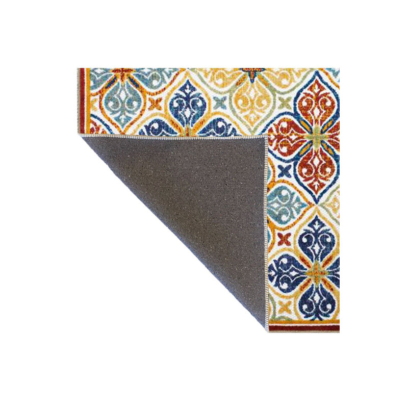Tapis lavable floral multicolore, Rectangle 4 pi 7 po x 6 pi 7 po