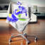 Bloomy Blue Watercolor Rose - coussin à imprimé floral-30746060-30746057