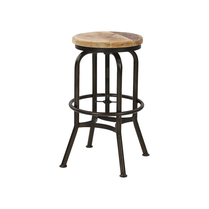 Nasim Adjustable Height Counter Stool with Metal Frame